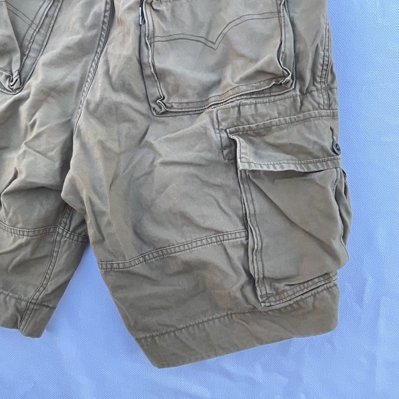 Men's Levi's Black Cargo S40196 Shorts Size 36 kaki Multi Pockets Hiking Grunge - Picture 13 of 14